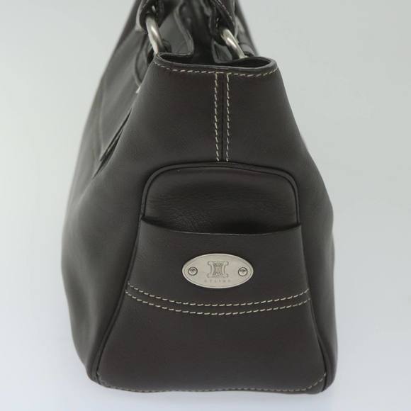 CELINE Hand Bag Leather Brown Auth bs10411 - Picture 4 of 16